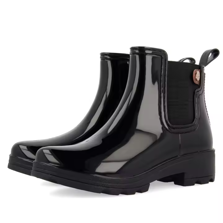 Gioseppo Botas de Agua Mujer Negras Estilo Chelsea con Elásticos Laterales - 1