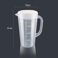 Copa De Medir Graduada De Plástico Transparente Para Agua Té Jugo Cerveza Con/ Sin Tapa Contenedor De Medición Para Frutas Y Verduras - details 2