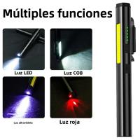 Linterna LED Recargable USB Mini Portátil Para Trabajo Emergencias Exteriores Impermeable Con Imán Y Clip De Bolígrafo - details 1