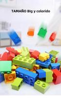 Juego De Bloques De Construcción Grandes 140PCS Para Niños Creativo Set De Bloques Coloridos Básicos De Plástico ABS Juguete DIY Para Bebés Navidad - details 6