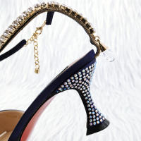 Zapatos De Tacón Alto Para Mujer Con Cordón Y Strap De Tobillo En Color Arcoíris Y Negro De QueenaYan Estilo Africano Y Party - details 13