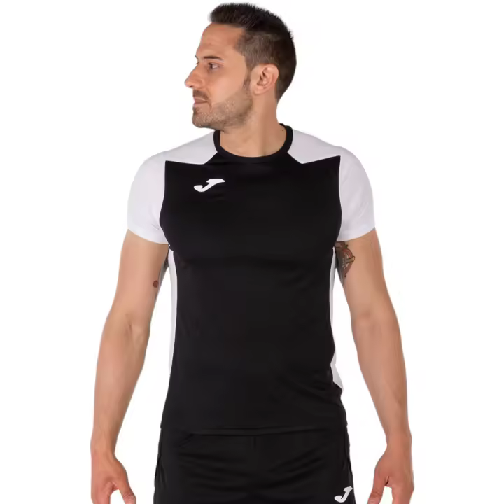 Camiseta Joma Record Ii Negro Blanco Running T Shirt 102223-102 - 1