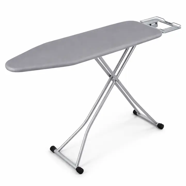 T-LoVendo Tabla de Planchar Grande y Plegable con Altura Regulable Desde 70 a 90cm | 120x35cm | Estructura metálica | Soporte de Plancha Antideslizante | Funda rellena de algodón Resistente al Calor | Ligera - 1