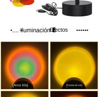 Lámpara De Noche Bluetooth Proyector De Puesta De Sol Luz Arcoíris Para Decoración De Habitación Luz De Ambiente Redonda Para Mesa - details 14