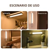 Luz De Sensor De Movimiento Recargable Tipo C Luz Nocturna Para Armarios De Cocina Y Dormitorio Iluminación Interior Rectangular Incluye Batería - details 6