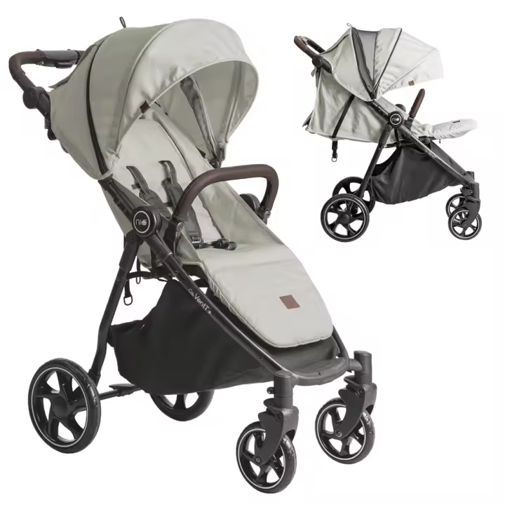 Niu – Silla de Paseo Cochecito de bebé VentT+ Capota XXL – Respaldo y Reposapiés ajustasble – Amortiguación 4 ruedas y chasis de aluminio – plegado compacto – Mosquitera y plástico de lluvia - 1