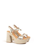 Sandalias doradas con Plataforma Mujer con Tacón Ancho de Bloque Diseño Elegante y Moderno Primavera Verano 2026 Cierre Hebilla Paloma Wang - details 2