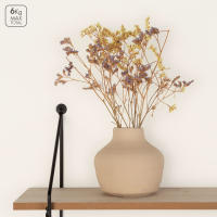Max Home - Estantería de pared, rectangular, 50x12x49 cm, peso máximo 6 kg, 3 baldas, para colgar, estructura metálica negra, efecto madera natural, para salón, recibidor, baño, dormitorio - details 2