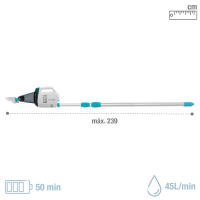 INTEX - Aspirador de piscina manual eléctrico ZR100, piscinas y spas hasta 5,49m, batería recargable, autonomía 50 min, tubo extensible de 2,39m, dos cepillos intercambiables, incluye filtros y cable USB, limpiafondos - details 3