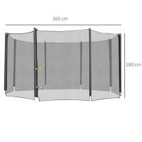 HOMCOM Red de Seguridad Pared Protectora Cama Elastica trampolín Redonda - details 3