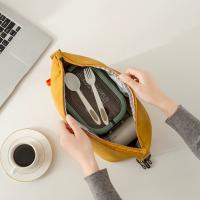 Bolsa De Almuerzo Portátil De Tela Oxford Minimalista Con Aislamiento De Aluminio Para Escuela Trabajo Picnics Al Aire Libre - details 4