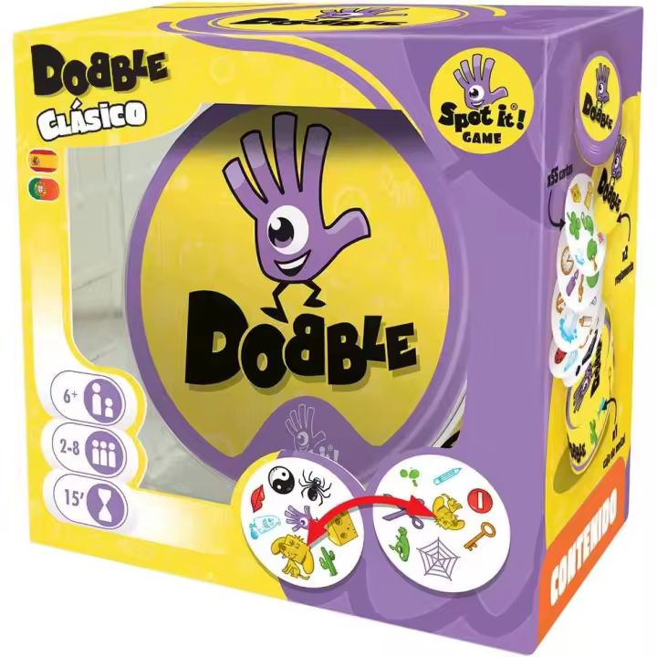 Dobble - Juego de Cartas en Español y Portugués (Asmodee DOB01ES) - 1