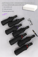 Paraguas Automático De Doble Capa Resistente Al Viento Para Adultos Paraguas Plegable Tríptico Con Tubo De Hierro Y Recubrimiento Negro - details 14