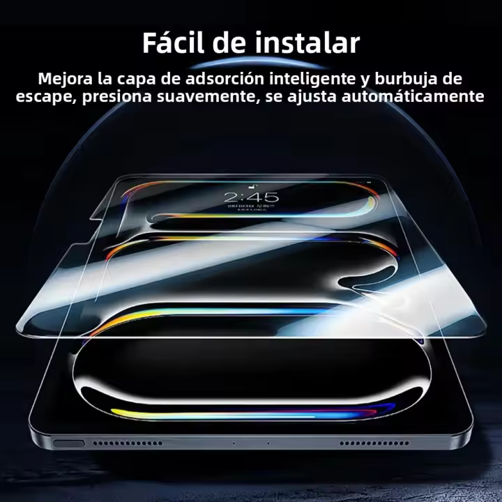 Protector De Pantalla De Vidrio Templado 9H Para iPad Air7 11/13" M3 2025 pro 13 11 M4 12.9 10 9 A16 10th 9th Air 11 M2 5 4 Mini 7 6 Anti-Reflejos Fácil Instalación Protección Para Pantalla - 1