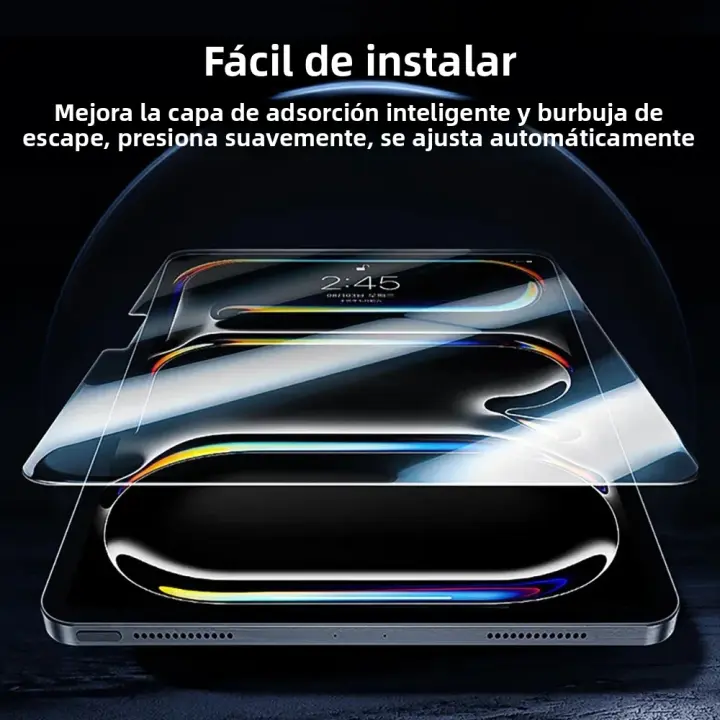 Protector De Pantalla De Vidrio Templado 9H Para iPad Air7 11/13" M3 2025 pro 13 11 M4 12.9 10 9 A16 10th 9th Air 11 M2 5 4 Mini 7 6 Anti-Reflejos Fácil Instalación Protección Para Pantalla - 1