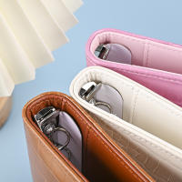 Cubierta De Cuero PU Para Cuaderno A7 De Color Cocodrilo Con 6 Anillos Clip-on Estuche Para Libros De Notas Y Diario De Estaciónery - details 7