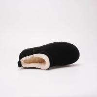 Botas De Nieve Para Mujer Con Piel De Oveja Y Lona De Lana Térmica Botines De Tobillo Slip-On Zapatos Casuales De Invierno - details 15