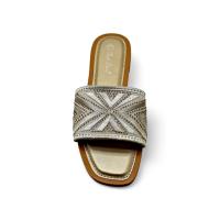 Calzados soraia, Sandalias Planas de Mujer con Punta Cuadrada, Diseño Clásico Tipo Slide, Corte Anatómico en la Empeine, Sandalia Abierta de Verano para Uso Diario, Oficina o Paseo Casual, para playa. Moda Oriental Fiesta Diamante de imitación - details 8