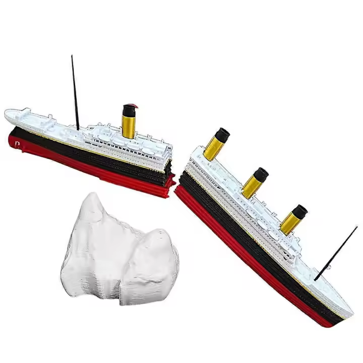 Juguete de baño y piscina realista del Titanic dividido, peonza del Titanic, barco del Titanic rompible históricamente preciso - 1