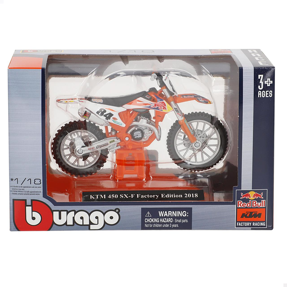 Moto Metal Burago Wrb Ktm Cross Escala 1:18 (Color Baby 78048)