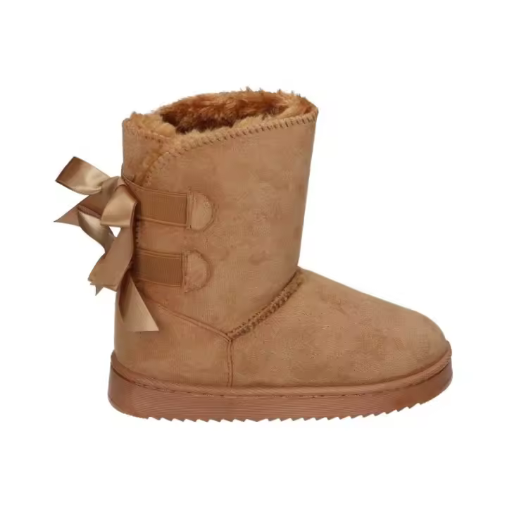 ÑAKOS | Botines Australianos Ñakos para Niña – Botines Planos en Color Camel – Botines sin Cierre – Con Borreguito – Para Invierno – Cómodos – Versátiles – Modelo 6027 - 1