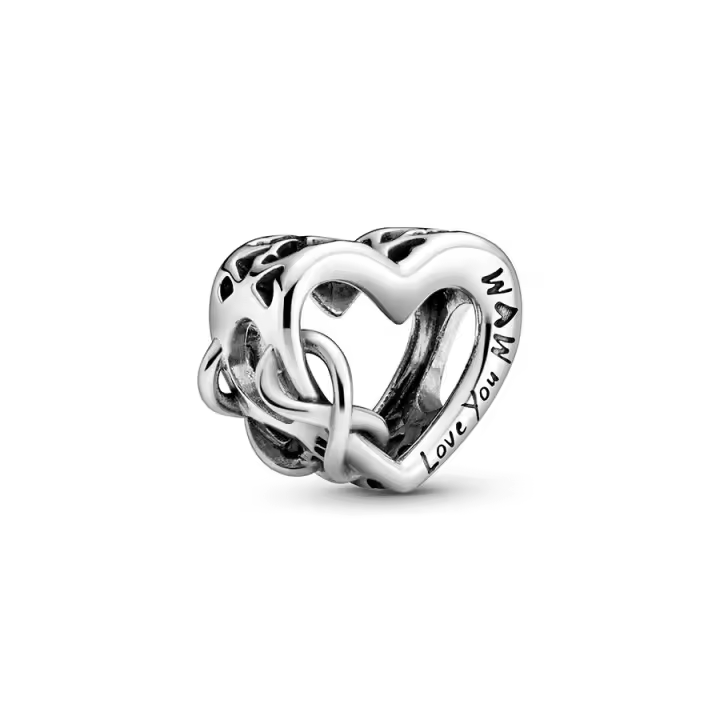 Pandora Charm en plata de ley Love You Mum Corazón Inifinito 798825C00 , para Mujer - 1