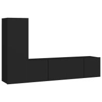 vidaXL Set muebles de salón TV 3 piezas madera ingeniería 60x30x30 cm, Mueble de Salon, Mueble TV, Mueble TV salon, Mesa de TV, Mueble tele - details 3