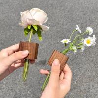 Vaso De Prueba De Madera Para Decoración De Cocina Y Nevera Magnetismo De Refrigerador Plantas De Propagación Y Estantería Decoración Moderna - details 3