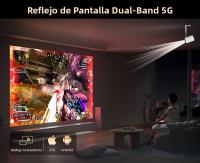 Proyector Inteligente Native 1080P Touyinger Con Android 13 WiFi Bluetooth Para Teatro En Casa Resolución Optica 1280x720dpi Luz LED 12000 Lumens - details 9