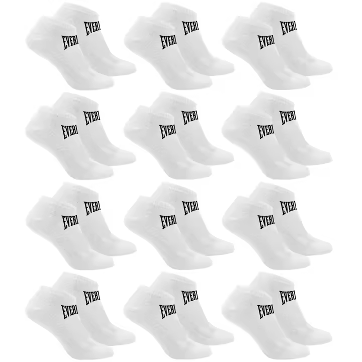 Set de 12 pares de calcetines everlast blancos talla 39-42 - 1