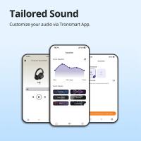 Auriculares Bluetooth inalámbricos Tronsmart SOUNFII Q20 diadema, cancelación activa ruido, hasta 60 horas reproducción, sonido de bajos, llamada clara como el cristal, controladores modo de audio dual, conexión con smartphone/laptop/PC, para casa, música - details 5