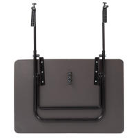 Aktive - Mesa plegable rectangular, para barandilla balcón o terraza, color antracita, 60x40x60/67 cm, altura ajustable, 3 posiciones inclinación, tablero abatible, máx. 20 kg, acero y madera MDF, resistente y duradera, uso individual - details 5