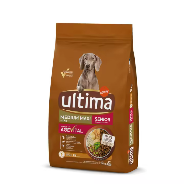 Ultima Comida para Perro Medium-Maxi Senior con Pollo - 12 kg - 1