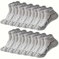 Calcetines Deportivos Para Hombre 10/12 Pares Algodón Poliéster Elastano Anti Olor Absorción De Sudor Malla Transpirable Para Verano Correr Casual - details 14
