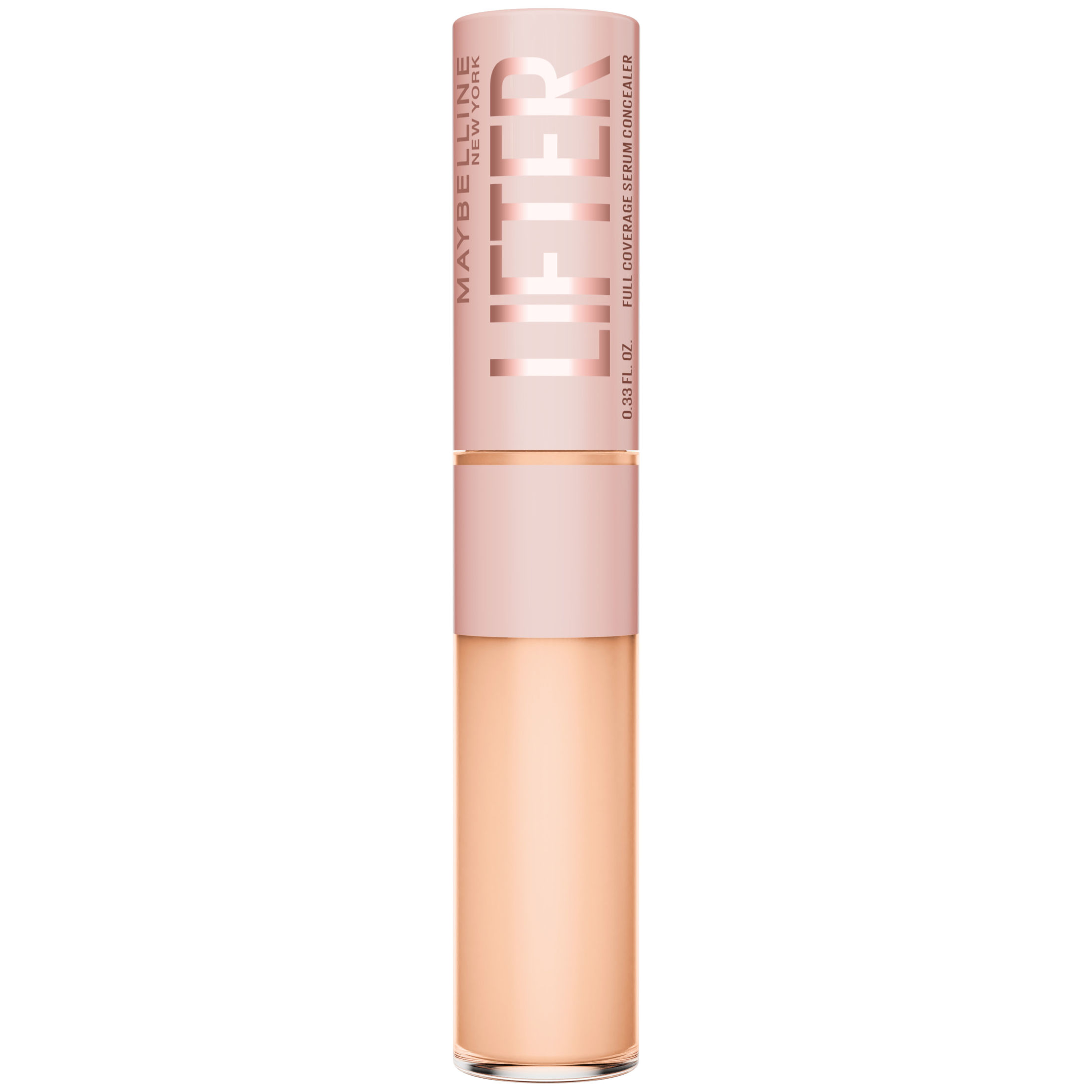 Maybelline New York | Lifter Corrector luminoso, con cobertura total tan natural que es indetectable. Probado clínicamente para hidratar e iluminar las ojeras al instante y con el tiempo. Dura todo el día. 2% péptidos + cafeína Tono 25.