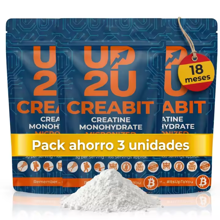 Pack 3x Creatina Monohidrato 500gr (1,5kg en total) micronizada 200 MESH en polvo, 18 Meses de suministro, 500 dosis, 3g por dosis, Sin Sabor, 100% Pura sin Aditivos, Alta Solubilidad, Incluye Dosificador - 1