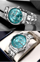 Reloj De Cuarzo Elegante Para Hombre MEGIR Estilo Simple Con Mostrador De Fecha Y Día Correa De Acero Inoxidable Caso De Aleación Reloj De Muñeca Para Mujeres Resistente Al Agua - details 3