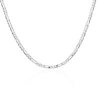 Cadena De Plata 925 Figaro 4mm Para Mujeres Y Hombres Collar Largo De 40-75cm Joyería Hip Hop Regalo Clásica Geométrica - details 4