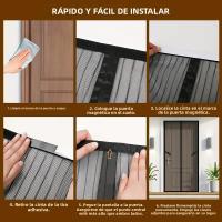 Cortina Magnética Antisiquios Para Puerta Amigable Con Mascotas Instalación Fácil Malla Suave Para Interior Y Exterior Ideal Para Sala De Estar Y Dormitorio - details 7