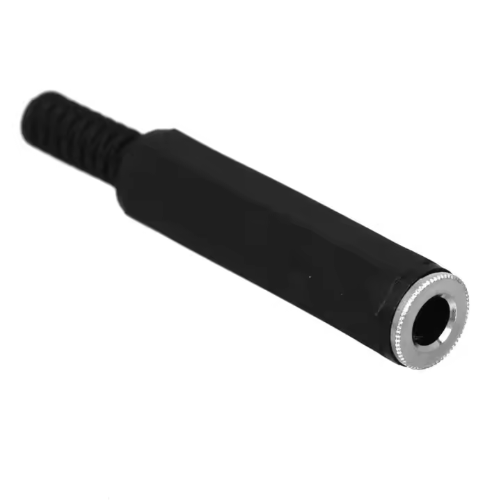 CABLEPELADO Conector Audio Mono Jack 6.35 | Conector Audio Mono | Conector Cable Audio | Jack de 6,35mm | PVC | Mono | Negro - 1