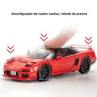 Honda NSX 1:32 Coche De Juguete Educativo Para Niños Con Luz Y Música Abrigo De 5 Puertas Vehículo Miniatura Con Retroceso Pull Toy - details 8