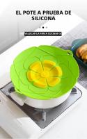 Tapa De Silicona Resistente Al Calor 26CM Para Sartén Olla Cubierta Antidesbordamiento Multiusos Accesorios De Cocina Seguro Para Microondas - details 0
