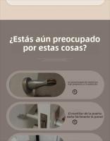 Parada De Puerta De Silicona Sin Perforar Con Fuerte Succión Anticolisión Protector De Piso Para Dormitorio Y Uso Doméstico - details 2