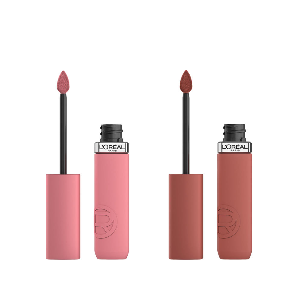 L'Oréal Paris | Pack Infaillible Matte Resistance Pintalabios líquido Acabado Mate, Larga Duración 16h tono 200 Lipstick&Chill y 635 Worth It medium, 2 unidades