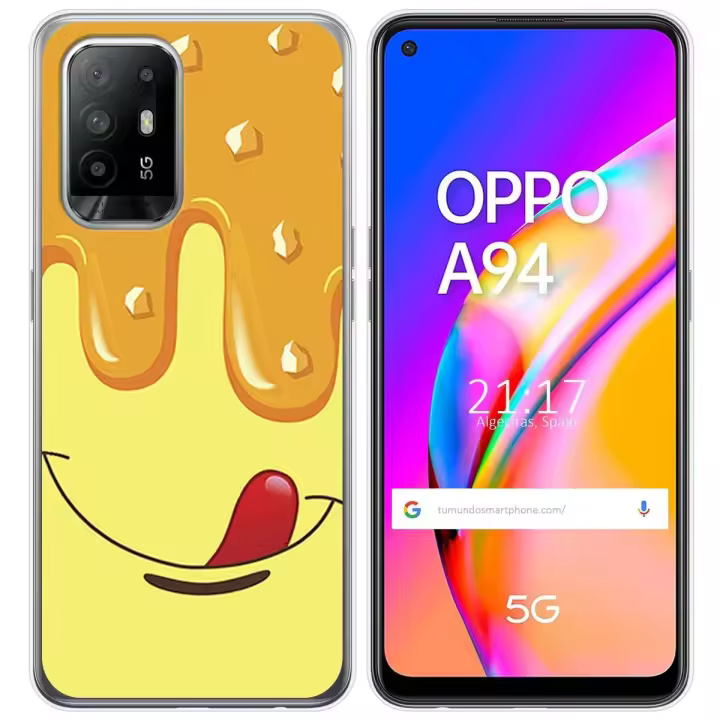 Tumundosmartphone Funda Gel Tpu para Oppo A94 5G diseño Helado Vainilla Dibujos - 1