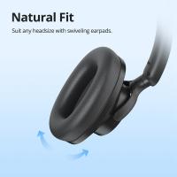 Auriculares Bluetooth inalámbricos Tronsmart SOUNFII Q20 diadema, cancelación activa ruido, hasta 60 horas reproducción, sonido de bajos, llamada clara como el cristal, controladores modo de audio dual, conexión con smartphone/laptop/PC, para casa, música - details 2