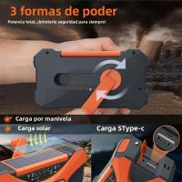 Radio De Emergencia Portátil 10000mAh Con Radio AM FM WB NOAA Solar Crank Manual LED Flashlight SOS Alarm Power Bank - details 7