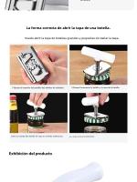 Abrepuertas Rápido De Acero Inoxidable Para El Hogar Ajustable Abrebotellas Abrevidrios Abrelatas Gadgets De Cocina - details 5