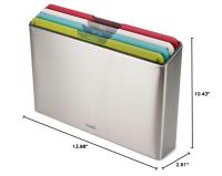 Joseph Joseph Folio Icon Juego de 4 Tablas de Cortar y 4 Cuchillos de Acero Inoxidable, Estuche Multicolor - details 1