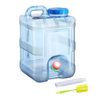 Caja De Agua Portátil Con Grifo Y Kit De Tubo Para Camping Equipamiento De Camping Con Cepillo De Limpieza Para Tanque De Agua Exterior - details 3